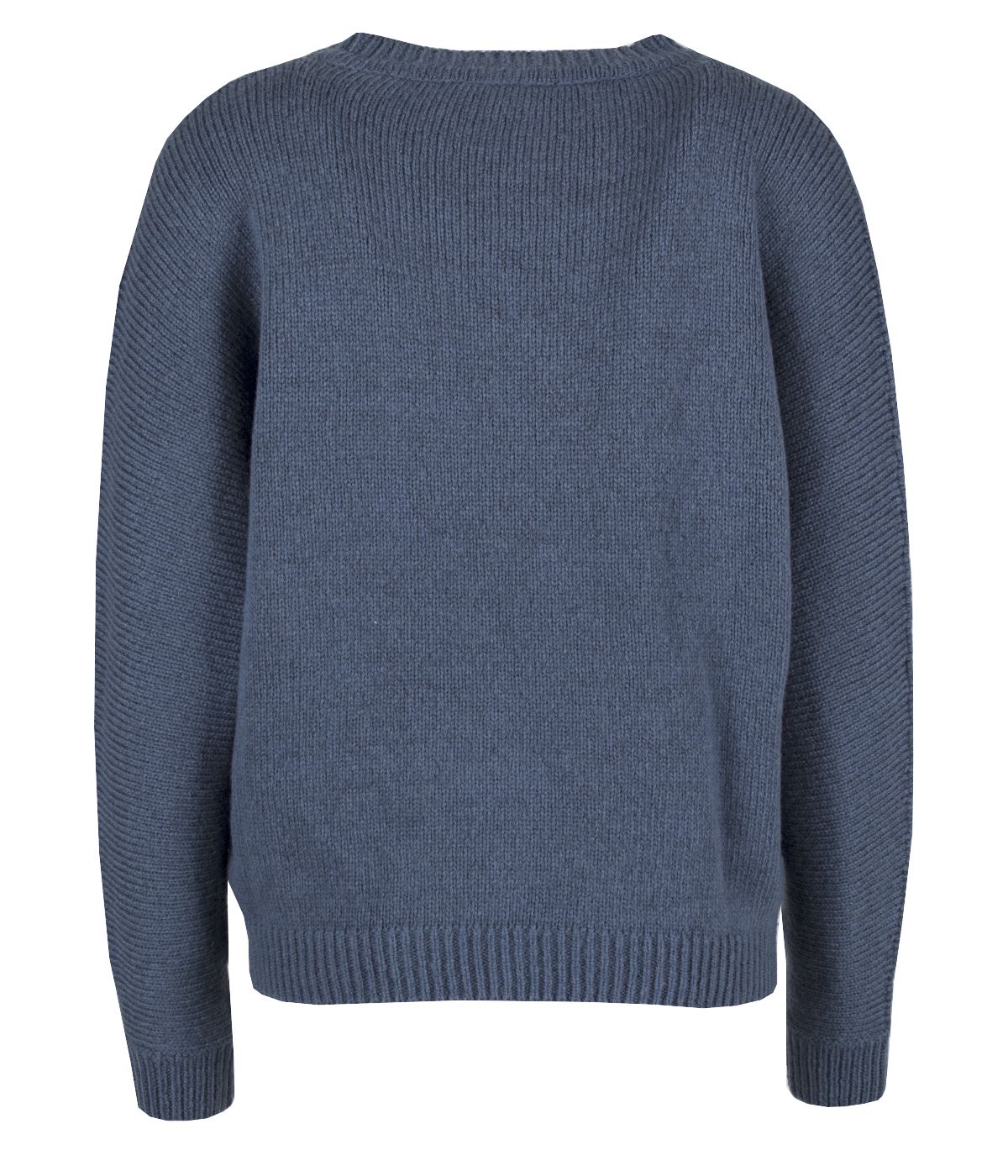 Wool sweater with round neck and long sleeves  1